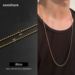 Titanium Steel round Bead Necklace Gold Silver Long Elegant Simple Fashion Jewelry Accessory for Men And Women