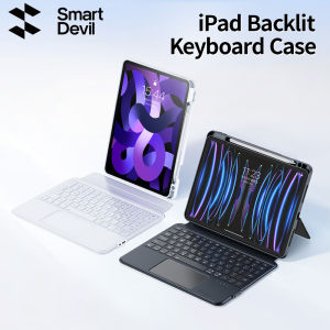 SmartDevil Backlit Keyboard Case with Trackpad For iPad Pro 11 inch (1st / 2nd / 3rd Gen) iPad Pro 12.9 inch（3rd / 4th / 5th Gen）iPad Air 5 Air 4 Air 3 iPad Mini 7 mini 6 iPad 10th / 9th / 8th / 7th Gen 10.9 / 10.2 / 10.5 / 8.3 inch Magnetic iPad Case