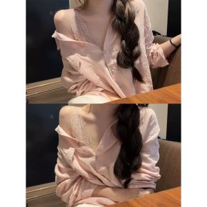 Loowmane | Stylish Pink Lightweight UV-protective Shirt For Women Casual Wear