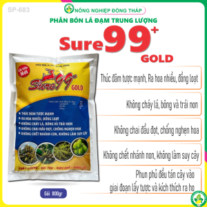 Phân BL Đạm Trung Lượng SURE99+ GOLD “Cải Tiến Mới” – Thúc Đâm Tược Mạnh Ra Hoa Nhiều Đồng Loạt Không Cháy Lá Bông và Trái Non Không Chai Đầu Đọt Chống Nghẹn Hoa Không Chết Nhánh Con Không Làm Suy Cây (Gói 800g)