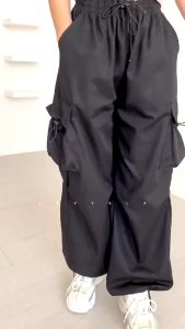 YUN.ID Yuna Cargo Pants - Celana Cargo Wanita Highwaist Loose Korean Style Jumbo Tebal Terbaru