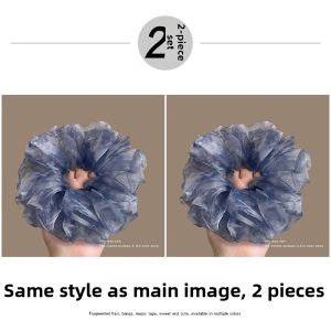 NING ZHOU | Blue Dyeing High-quality Headband for Ponytail or Bun