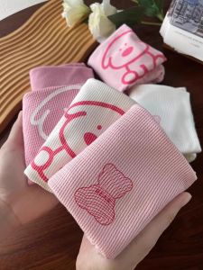 Antibacterial Cartoon Print Boxer Shorts for Men Youth Fashionable Flat Angle Pants Comfortable Breathable Four Corner Briefs