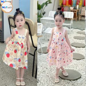 VÁY 2 DÂY BÉ GÁI PHỐI TÚI-MT1156