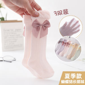 Baby Socks Summer Thin Newborn Baby Stockings Loose Bow Tube Socks Cute Super Cute Anti-Mosquito Socks