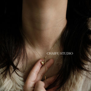 Retro Artistic Love Letter Necklace Engraved Titanium Steel Fine Chain Clavicle Locking Fashionable Versatile Commute Jewelry