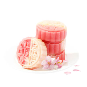 Traditional Sakura Flavored Green Bean Cake Snack Retro Style Individually Packaged Leisure Food Nostalgic Treat by WeiZhiYuan