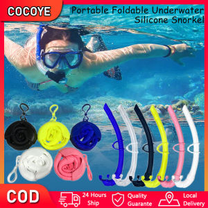 Underwater Scuba Diving Wet Air Tube Easy Breath Foldable Sealing Silicone Snorkel Portable/Snorkel Scuba Diving Menyelam Snorkling Alat Bantu Nafas Dalam Air Pipa Bagus Renang