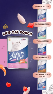 Life Cat Pouch 85 gr | Makanan Kucing Basah Lifecat Sachet Saset