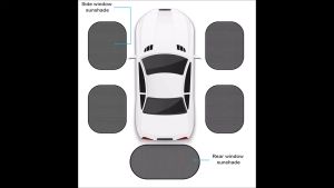 Bộ 5 tấm lưới che nắng chống tia UV mát gắn kính chắn gió cửa sổ xe hơi ô tô