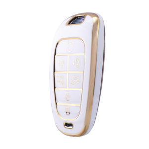 TPU Car 7/8 Buttons Key Case Cover Keychain for Hyundai Sonata IONIQ 5 NEXO Tucson Sonata 2020 Grandeur 2020 Sonata Limited