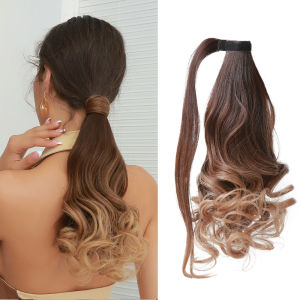 Gemma วิกผมหางม้ายาวเป็นลอนสำหรับผู้หญิงผมปลอมทนความร้อนใช้งานได้ทุกวัน