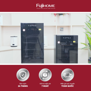 Tủ sấy chén bát FUJIHOME khử trùng diệt khuẩn dung tích 220L máy sấy khô tiệt trùng UV công nghiệp cho sapa khách sạn nhà hàng