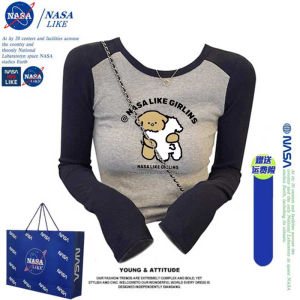 Áo Thun Cotton Dài Tay Ngắn Cho Nữ Mùa Thu Đông Phong Cách Ngọt Ngào Cổ Tròn Tay Dài Cotton Nguyên Chất