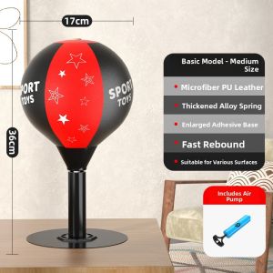 Childrens Desktop Boxing Speed Reaction Ball Suction Cup Target Stress Relief Training Equipment Home Use Toys for Boys And Girls