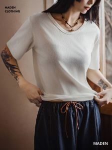 เสื้อยืดแขนสั้นผ้าโพลีเอสเตอร์ฤดูร้อนสำหรับผู้หญิง ทรงหลวม ปกโปโล ดูดซับเหงื่อ ระบายอากาศได้ดี แขนกุด ทรงพอดีตัว