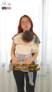 Địu Em Bé Cao Cấp UMOO 4 Tư Thế Cho Bé 0-36m Thiết Kế Chuẩn Y Khoa Siêu Nhẹ & Êm Ái Cho Mẹ UM-08206