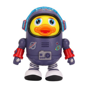 11THElectric Space Duck Musical Interactive Toy with Lights Sounds Moving Walking Dancing Toys for Infants Babies Kids Gifts