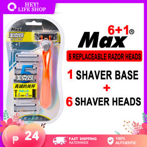 Comfort Shaver Personal Care1+6 Disposable Razor 5-layer Stainless Steel Sensing Blade Razors Refill Set Mens Shaving Replaceable Shaver Head