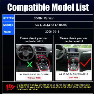 AUTOABC Wireless CarPlay auto Android interface for Audi A4 B8 A5 Q5 2009-2015 with play functions for Car AirPlay Mirror Link