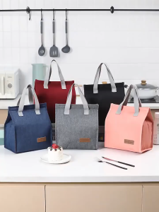 Thermal Lunch Bag Canvas Bags Fresh Handbag Bento Insulation Box Fashion Waterproof Tools Household Multi-functional Insulation Waterproof Canvas Lunch Bag