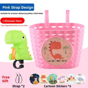 Kids Bicycle Basket Front Basket Baby Carriage Plastic Car Basket Scooter Balance Car Basket Large Accessories