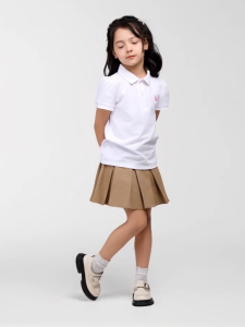 [Áo Polo TE 611] Áo polo bé gái Bigfox Miss Meow mùa hè áo cộc tay đồng phục đi học có cổ 6911 tuổi 30kg 40kg