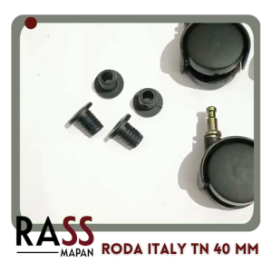 Roda Italy Roda Plastik Baut 40mm Tanpa Rem 1 Set Isi 4 Pcs
