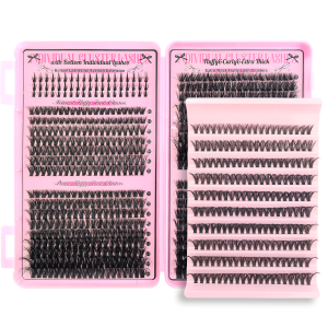 780pcs 40D/60D/80D/100D Individual Lashes Book Clusters Extensions False Eyelash DIY at Home Cluster Eyelash Extensions Makeup