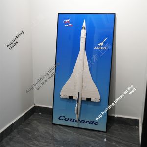 Wall Display Compatible High Creative Series 10318 Concorde Airbus Plane Building Blocks Frame Background Board