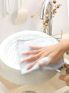 Thicken Wire dishcloth Magic Silver Wire Cleaning Cloth Dish Quick cleaning dishwashing rag for Kitchen rag