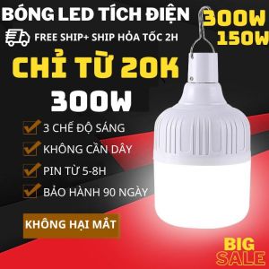 Bóng đèn tích điện led sạc pin đa năng siêu sáng 20w 40w 60w 80w 100w 200w