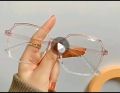 Kacamata Anti Radiasi Lensa Square Replaceable Besar Frame Transparan Kacamata Pelindung UV400 Untuk Pria Dan Wanita AR 001. 
