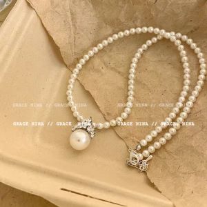 Elegant Heart Shaped Faux Pearl Necklace Choker