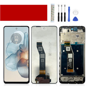 6.56"For Motorola Moto G04 LCD Display with frame Touch Screen Digitizer Replacement for Moto G04 LCD XT2421 XT2421-2 Display