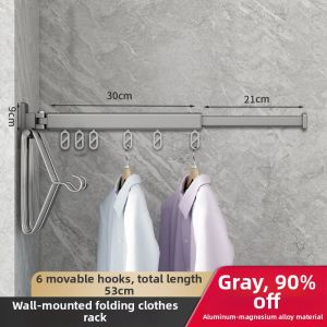 Space Aluminum Foldable & Retractable Drying Rack