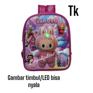 Tas sekolah anak perempuan TK/tas sekolah anak SD/tas ransel anak/tas anak/tas anak karakter lucu)tas anak murah/tas embos LED/tas anak viral/tas labubu viral/tas anak karakter labubu/tas labubu/tas labubu murah/Tas troli anak/tas dorong anak/tas troli
