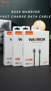 Recci RS08CC Warrior 100W PD Charging Cable - Fast Durable and Reliable (1.2M Type-C to Type-C)