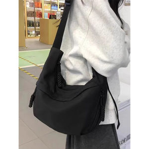 กระเป๋าสะพายข้างผ้าไนลอนความจุขนาดใหญ่สำหรับผู้หญิง กระเป๋าสตางค์แบบมีซิปปิด สไตล์ใหม่ ปี 2025 กระเป๋าสะพายข้างแบบลำลองสำหรับเดินทาง