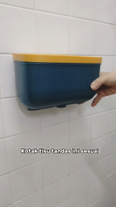 【HIGH QUALITY】No-Punch Waterproof Toilet Paper Tissue Box免打孔防水置物厕纸架Kotak Kertas Tandas Kalis Air Tanpa Tebuk