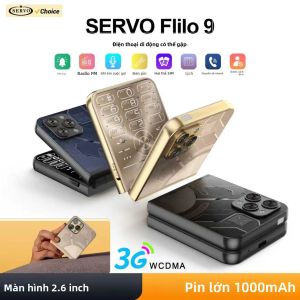 SERVO Flilo9 Điện Thoại Lật Có Thể Gập Lại Dual SIM 3G WCDMA Chế Độ Chờ Gọi Nhanh Ghi Âm Cuộc Gọi Đài FM Nút Danh Sách Đen Màn Hình 2.6