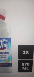 Bộ 2 gel tẩy toilet Vim chanh sả 870ml + KM