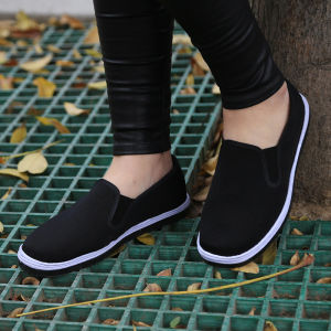 Old Beijing Mens Cloth Shoes Anti-Slip Slip-On Multi-Layer Cotton Casual Work Shoes Breathable Comfortable Fashionable Flat Heel
