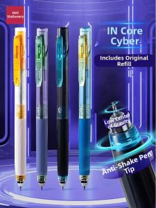 deli | Quick Drying Student Six-Sided Low Center ST Tip Smooth Dual Ballpoint Pen