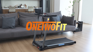 OneTwoFit Electric Treadmill Foldable Treadmill with LCD Display 2.5HP Treadmill Fitness Machine Maximum Load 120kg Heavy Duty Exercise Equipment