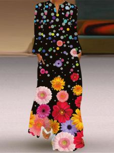 กระโปรงสั้นพิมพ์ลายคอวีแขนยาวหลวมๆ สำหรับผู้หญิง สไตล์สตรีท ฤดูร้อน 2023 ผ้าอื่นๆ 100% เสื้อผ้าทำงาน