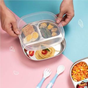 Portion Control Sectioned Stainless Steel Dinnerware