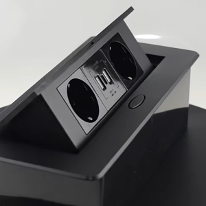 READY CXFG Stop Kontak Meja Meeting kerja Tanam 2 lubang dan 2 port usb Pop Up Plug Socket CF2EU