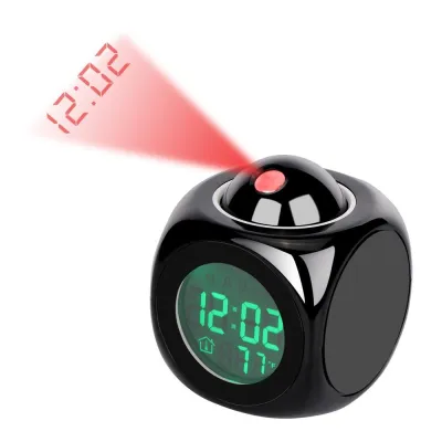 SHANNAIER | LED Projection Alarm Clock Voice Time Announcer