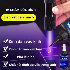 Keo UV Siêu Mạnh Keo Dán Nhanh Cho Kính Kim Loại Acrylic-Ánh Sáng Tia Cực Tím Kích Hoạt Liên Kết Mạnh Mẽ Thủ Công DIY Sửa